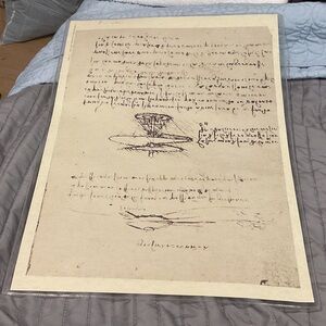 Vintage Style Leonardo da Vinci Sketch Poster